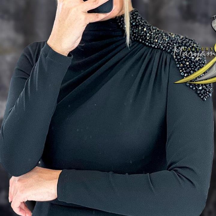 ماکسی  مروارید دوزی روی شانه
